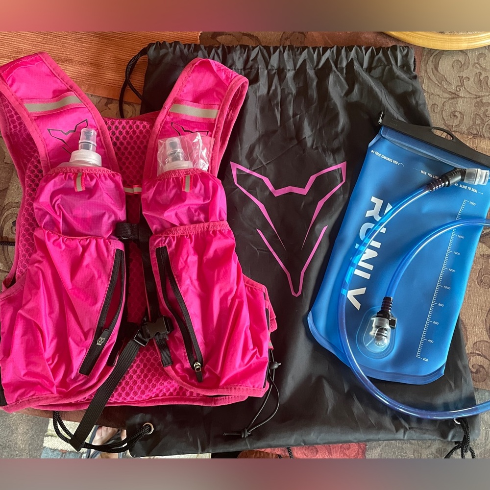 Pink Hydration Vest with Water Reservoir